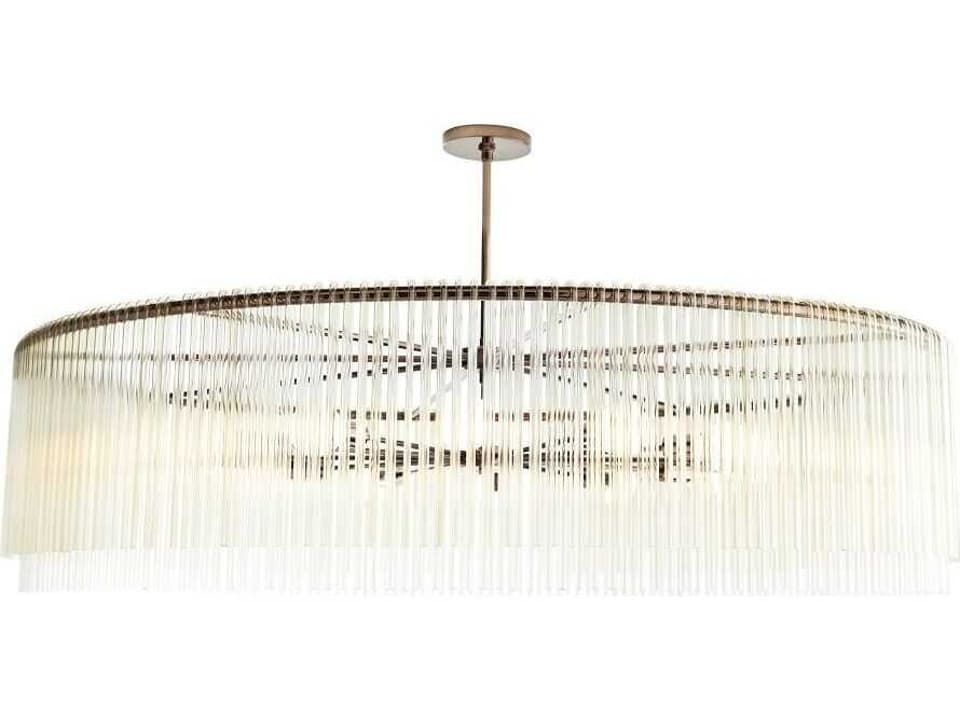 12-Light Royalton Chandelier in Brown Nickel with Smoke Glass
