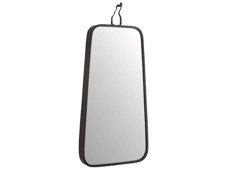 Autero Rectangle Wall Mirror in Burnt Wax Iron