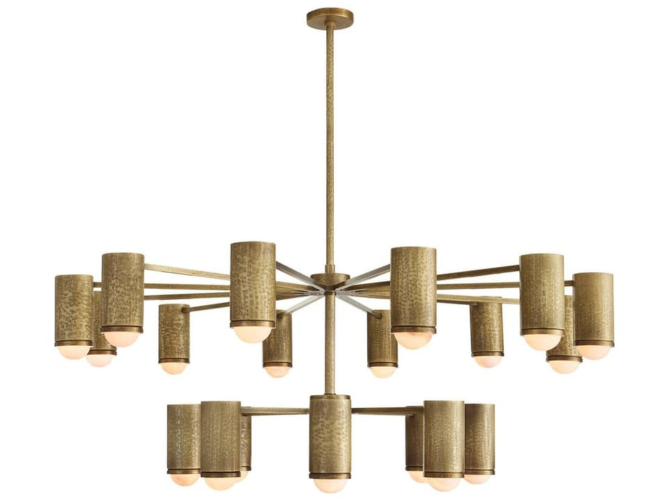 Gold White Bronze Cylinder Sputnik Chandelier