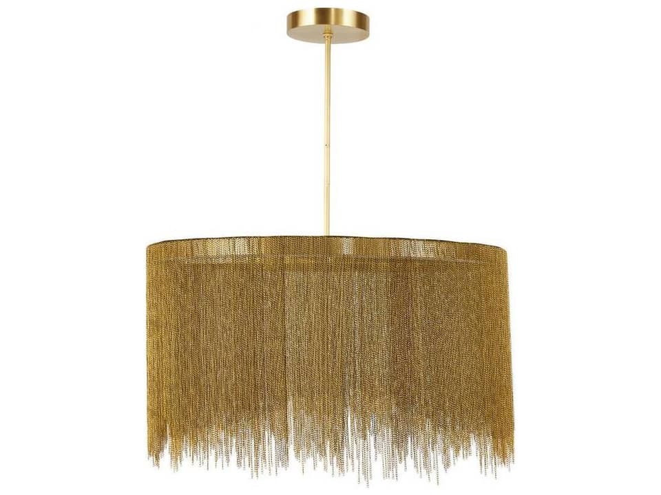 Bennet Chandelier with Integrated LED in Antique Brass