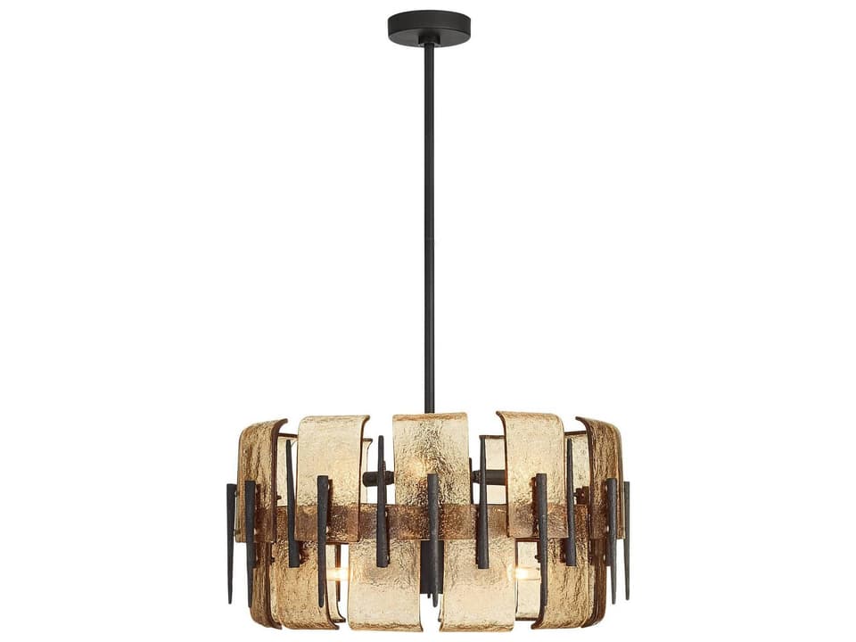 Gray Black Bronze Drum Chandelier
