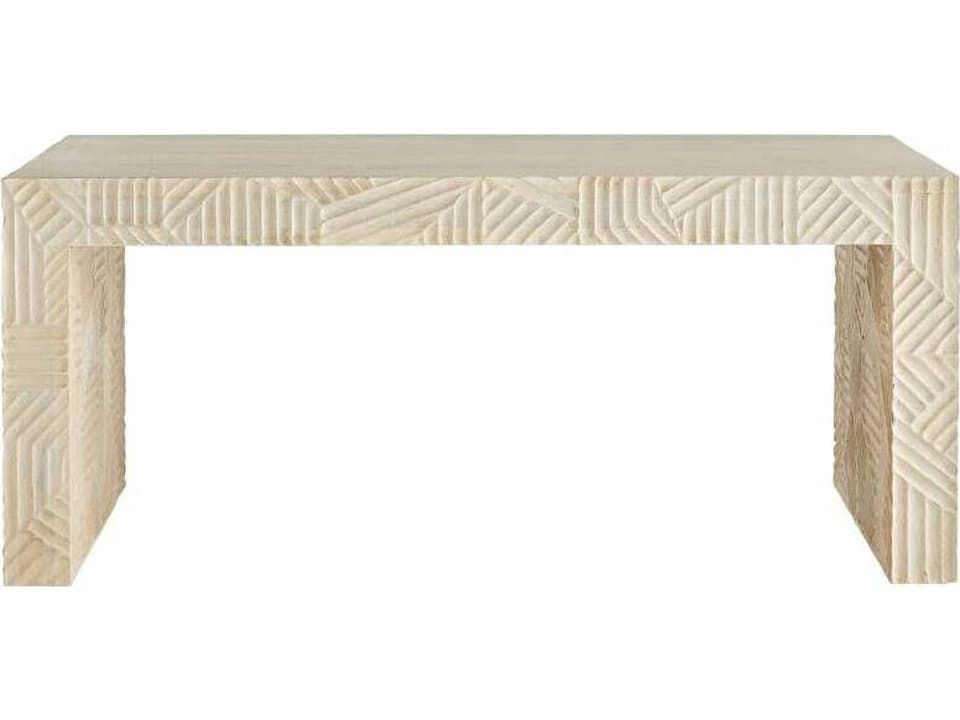 Marsh Whitewash Cream Accent Bench