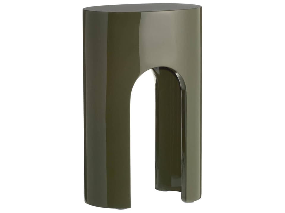 Round Green End Table