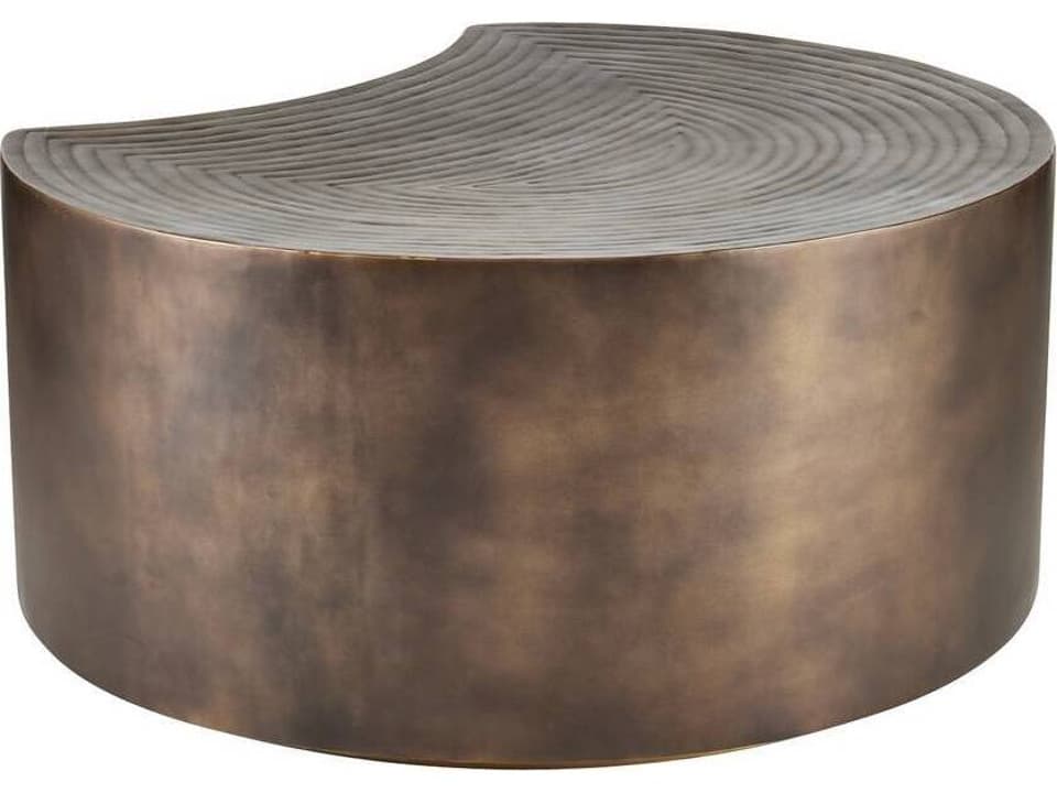 Cullen Eclipse Coffee Table in Antique Bronze Iron and Brass