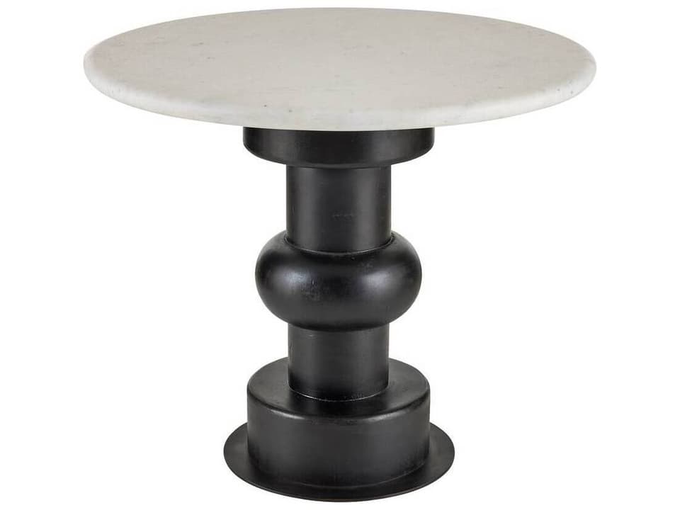 Devito End Table with Marble Top