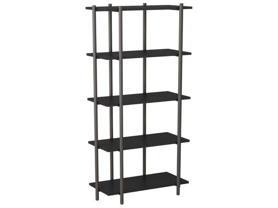 Andor Etagere Modern Ebony Oak and Leather
