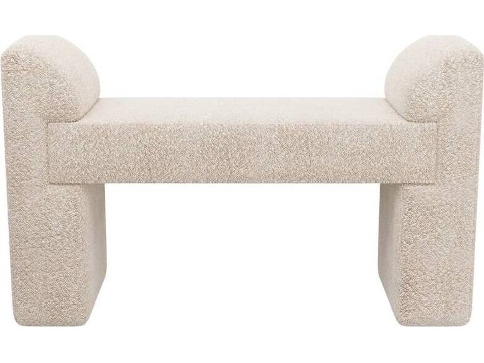 Windemere Bench Cream Sherpa Upholstered