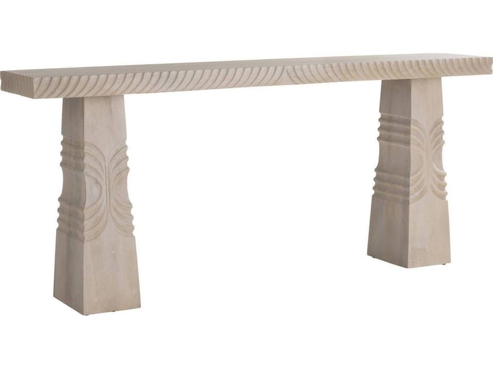 Rectangular Wood White Console Table