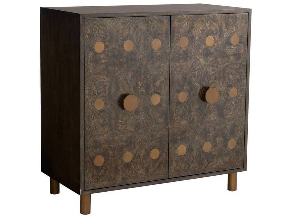 Keanu Cabinet in Truffle Burl and Olive Ash Veneer