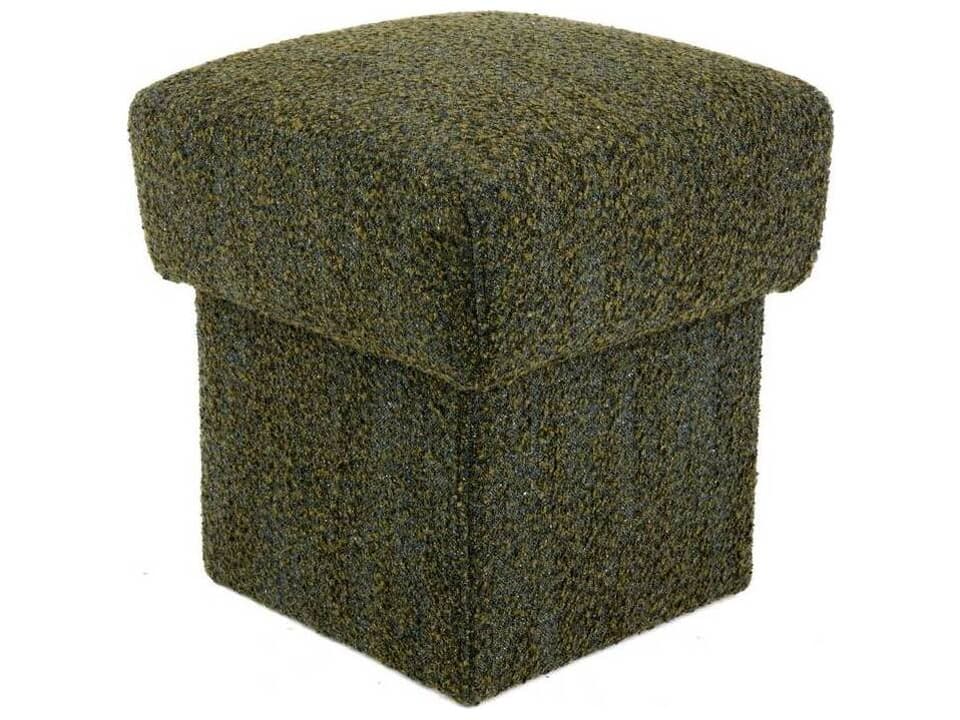 Athens Ottoman Olive Bouclé Stool