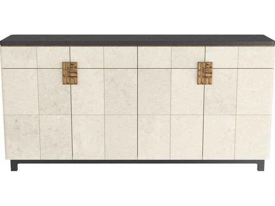 Braelyn Credenza Ivory Vellum and Ebony Oak