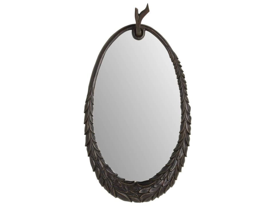 Black Wall Mirror Oval