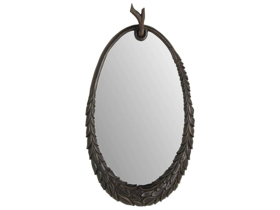 Black Wall Mirror Oval