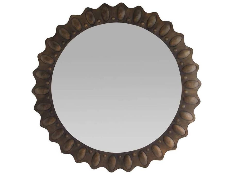 Arteriors Greenly 59-Inch Round Hand-Hammered Wall Mirror in Bronze