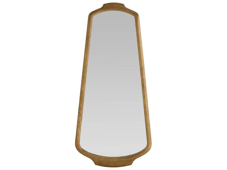 Hyland Rectangle Floor Mirror with Antique Brass Frame
