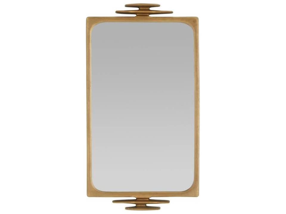 Hardaway Rectangle Mirror in Antique Brass and Aluminum