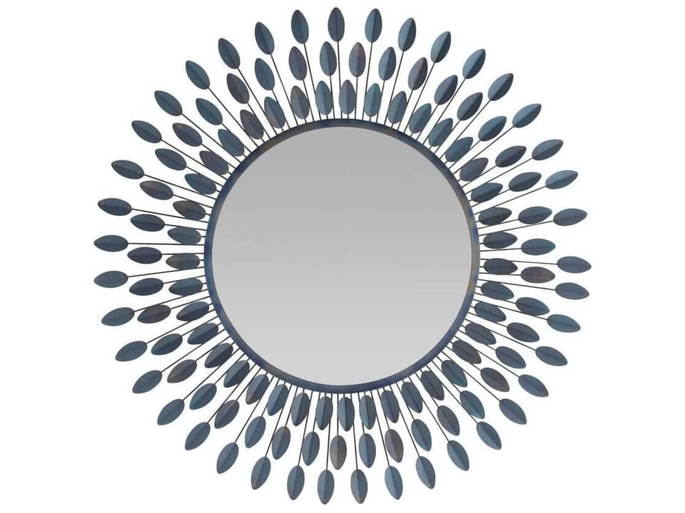 Frida Round Wall Mirror in Burnt Iron