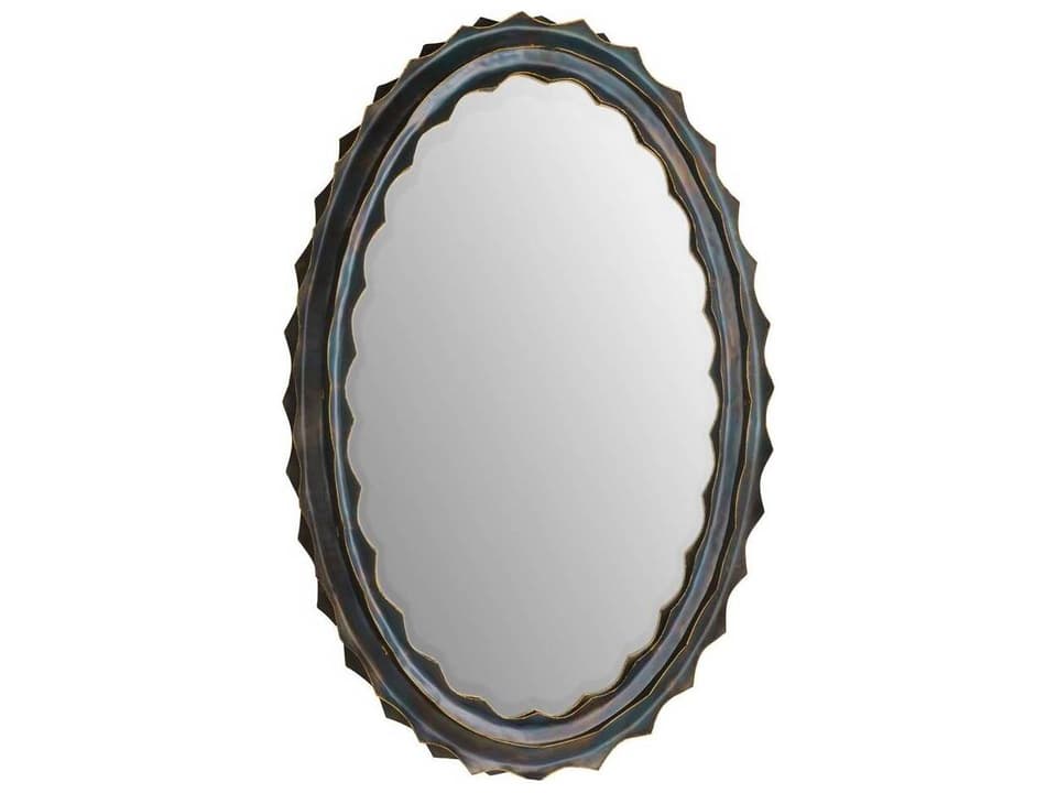 Norway Oval Wall Mirror in Burnt Iron