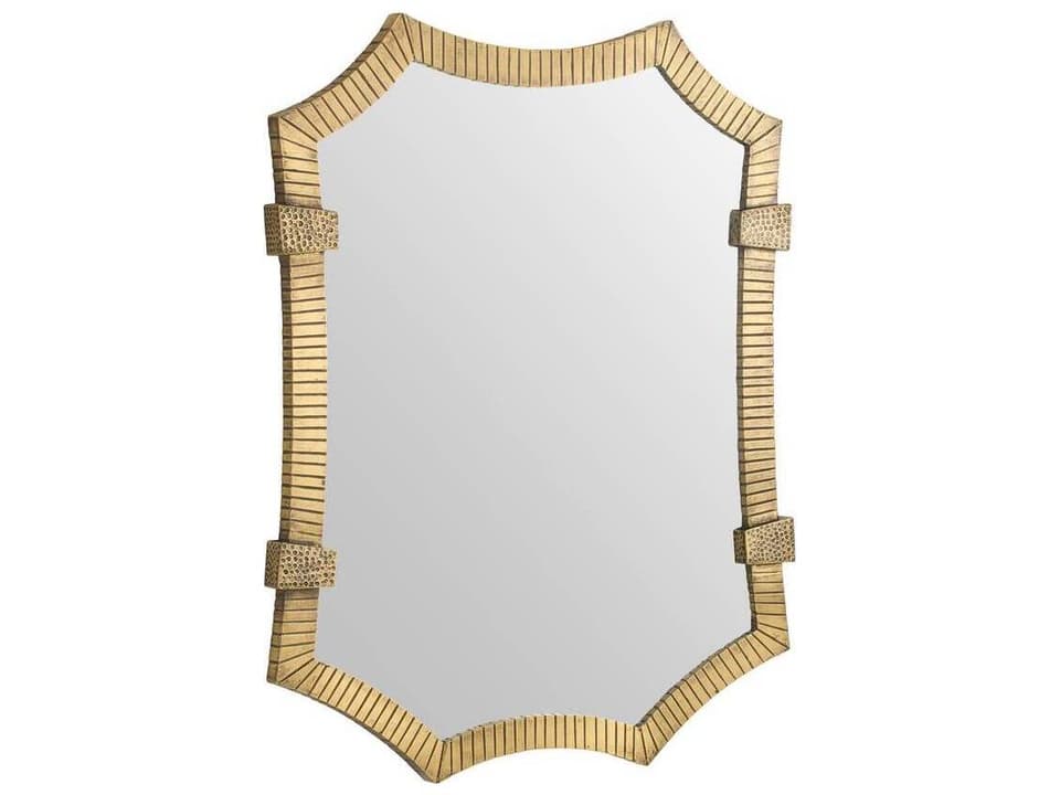 Monty Octagonal Wall Mirror in Antique Brass