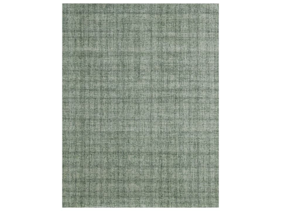 Laurel Plaid Hand-Tufted Wool Area Rug in Apple Green