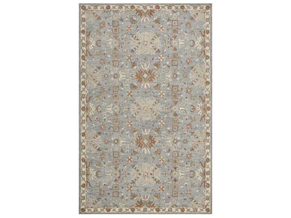 Lewis Floral Hand-Hooked Area Rug in New Zealand Wool