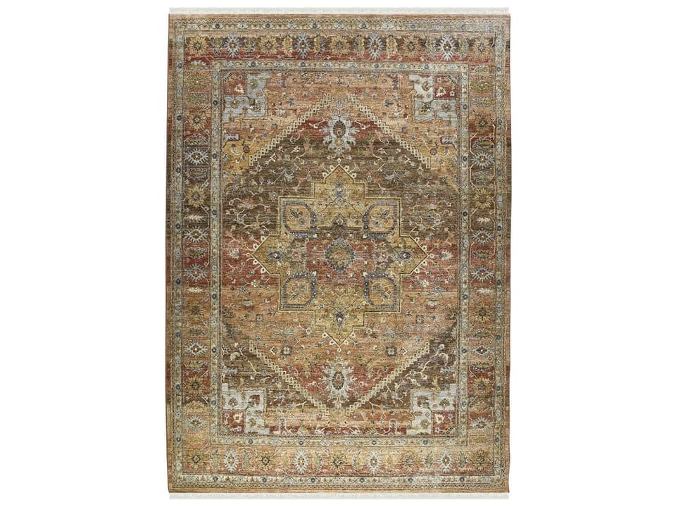 Milano Hand-Knotted Traditional Area Rug in Coral