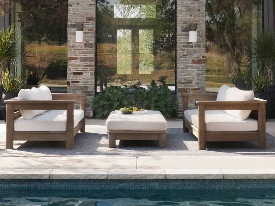 Caldwell Teak Cushion Lounge Set