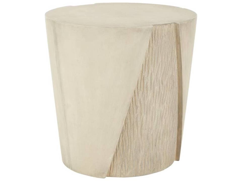 Creedon Round End Table in Putty Concrete