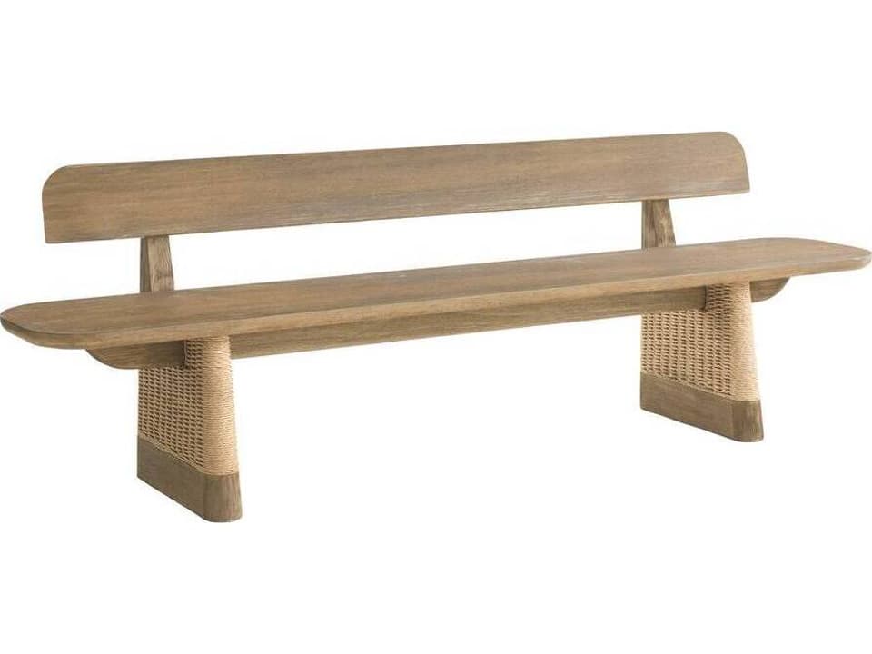 Delrio Honey Teak Bench with Synthetic Rope