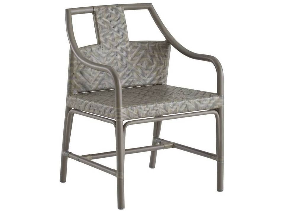 Newton Synthetic Rattan Dining Armchair in Chartreaux Gray