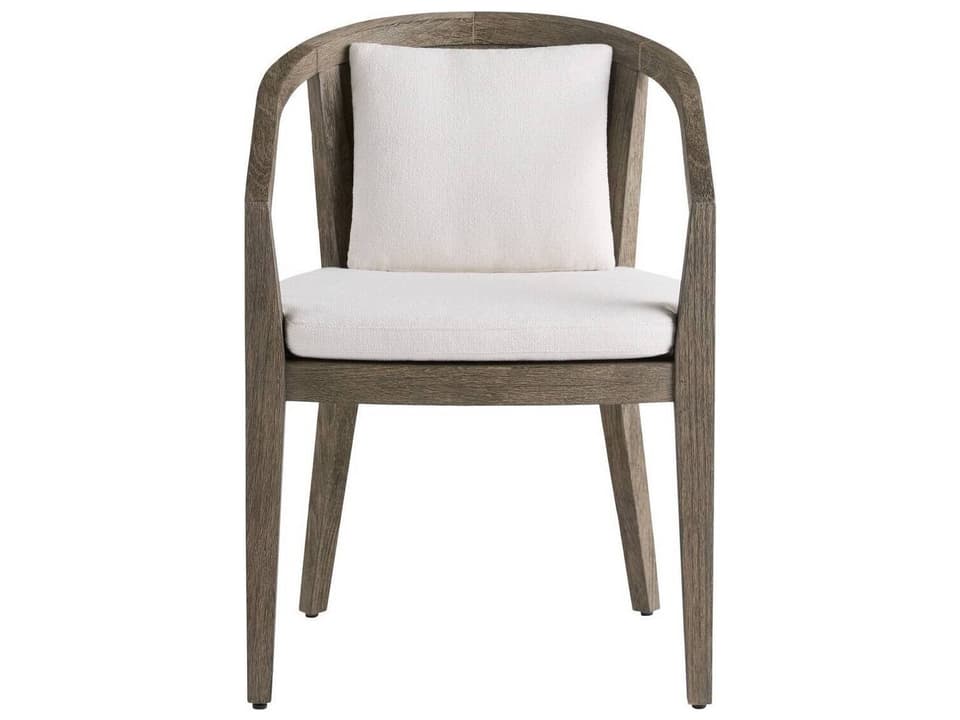 White Brown Wood Cushion Dining Chair