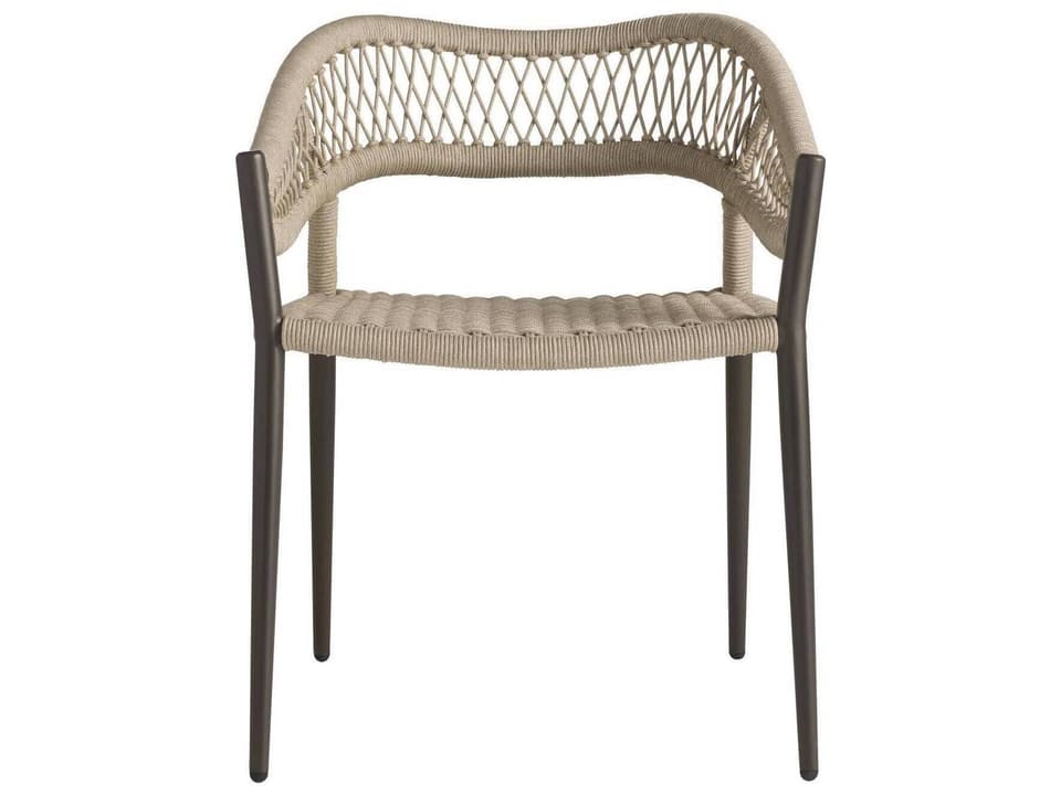 Black Aluminum Rope Dining Chair
