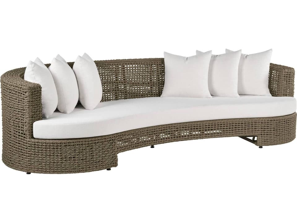 White Neutral Wicker Cushion Dining Chair