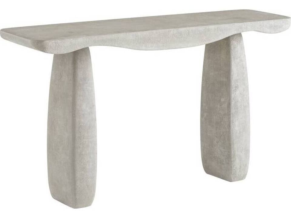 Arteriors Melt Smoke Concrete Rectangular Console Table