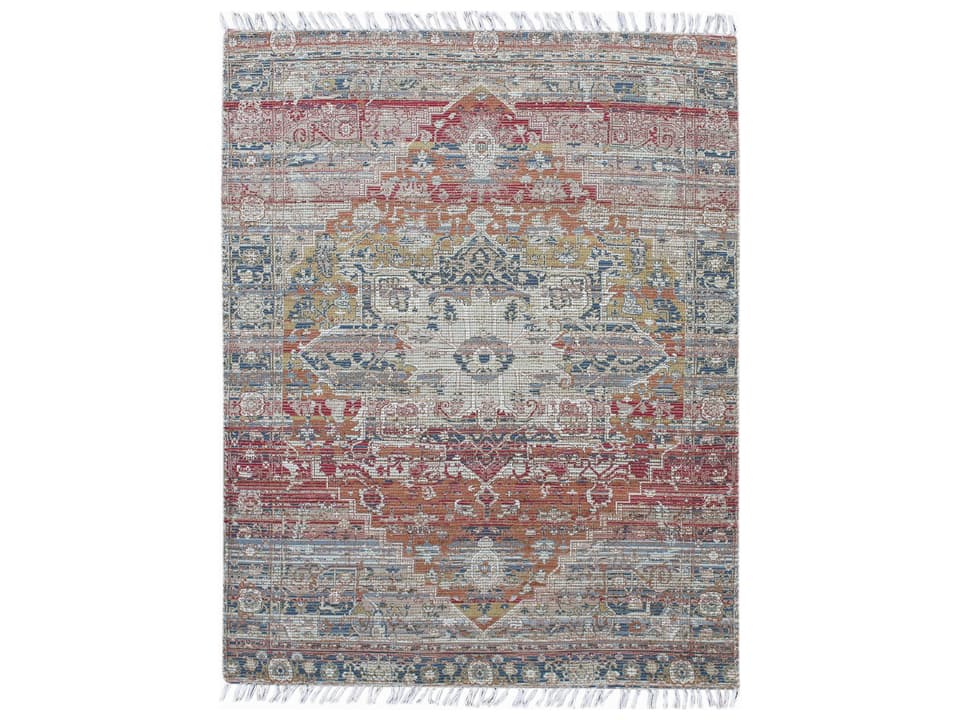 Prairie Collection Hand-Woven Jute Blend Area Rug in Multi
