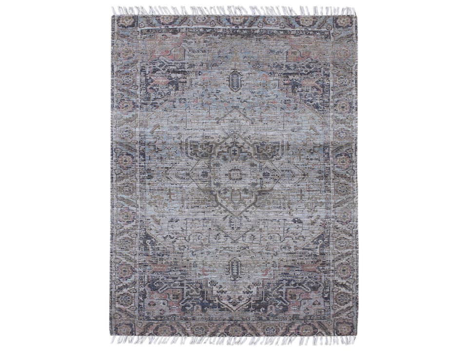 Prairie PRE-5 Hand-Woven Area Rug in Light Blue and Pink