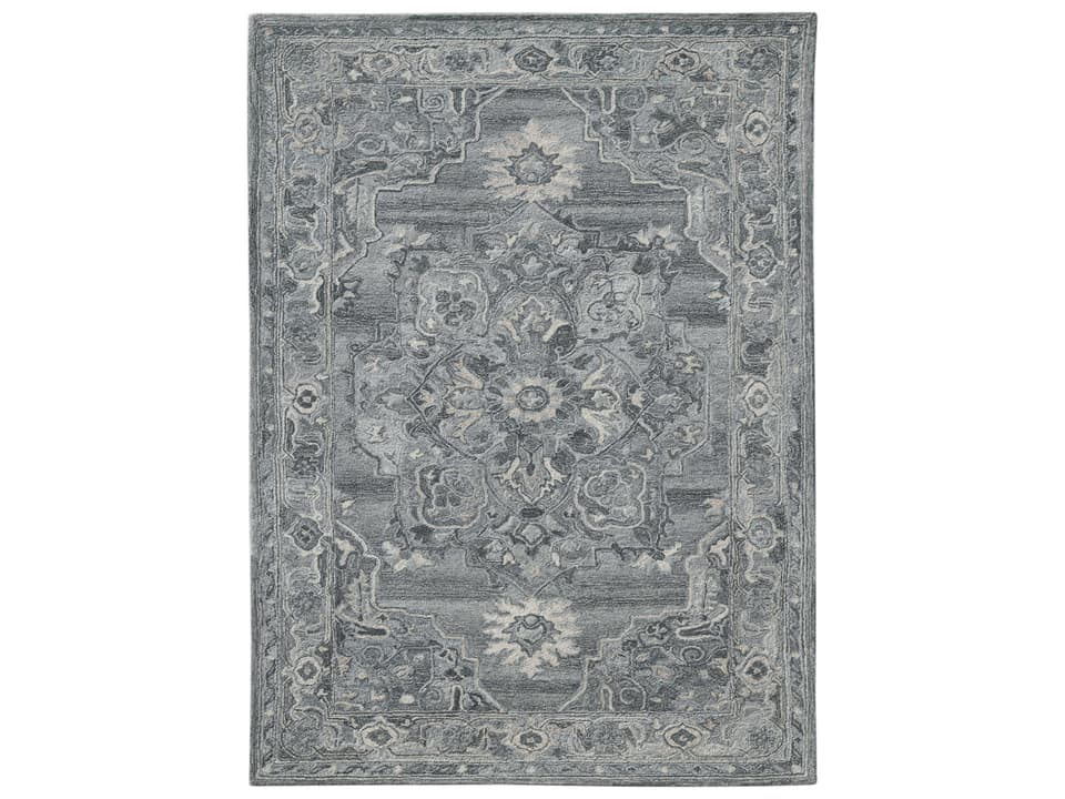 Vestige VES-7 Hand-Tufted Wool and Viscose Area Rug in Gray