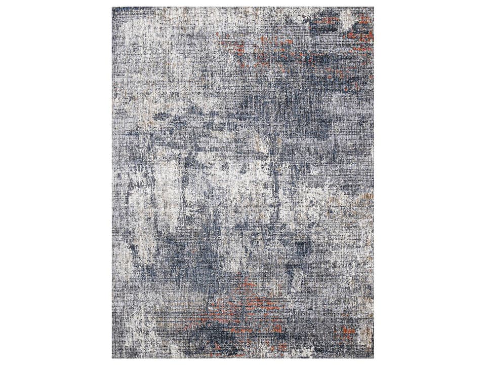 Vermont Abstract Power-Loomed Area Rug in Gray Polyester