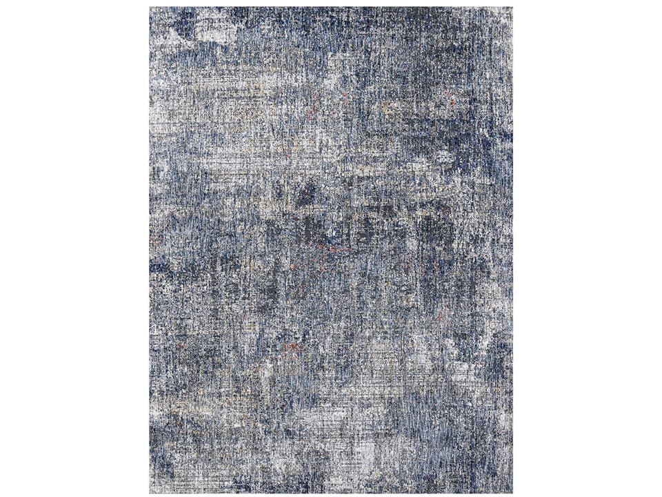 Vermont Collection Power-Loomed Area Rug in Gray and Orange