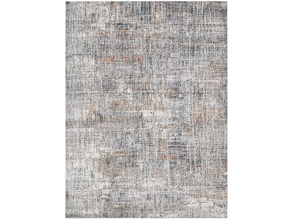 Vermont Gray Orange Abstract Area Rug