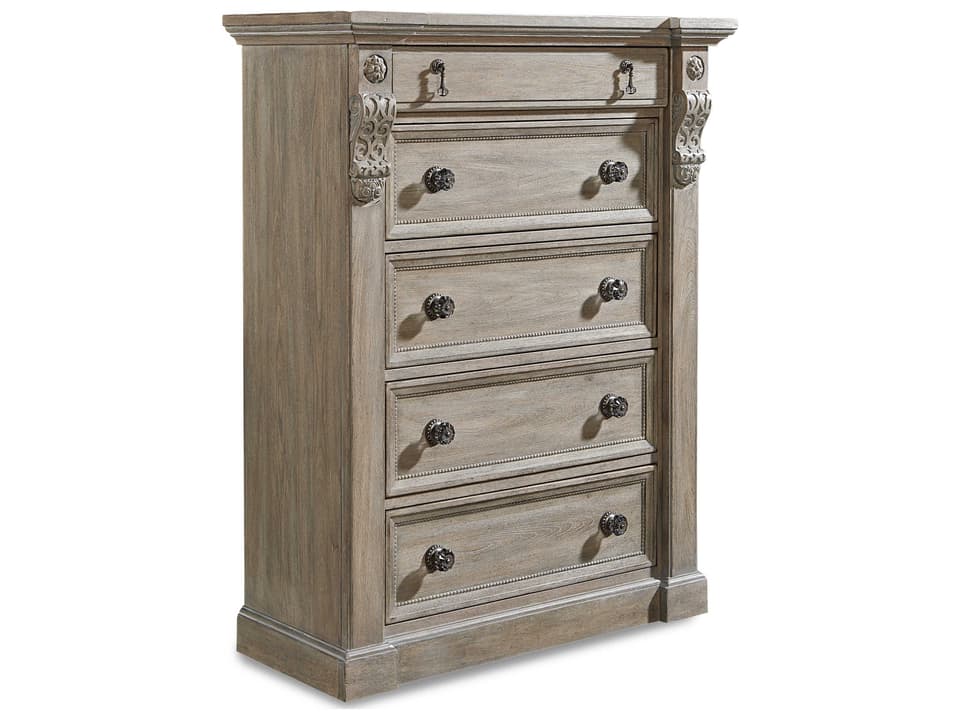 Arch Salvage 5-Drawer Jackson Chest in Parchment