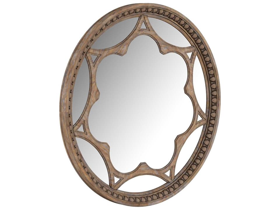 Architrave Round Mirror New Traditional Almond Finish