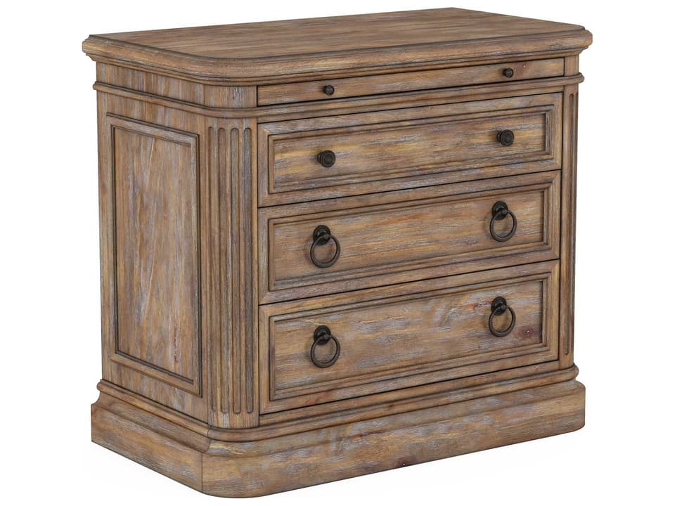 Architrave 3-Drawer Nightstand in Almond Rustic Pine