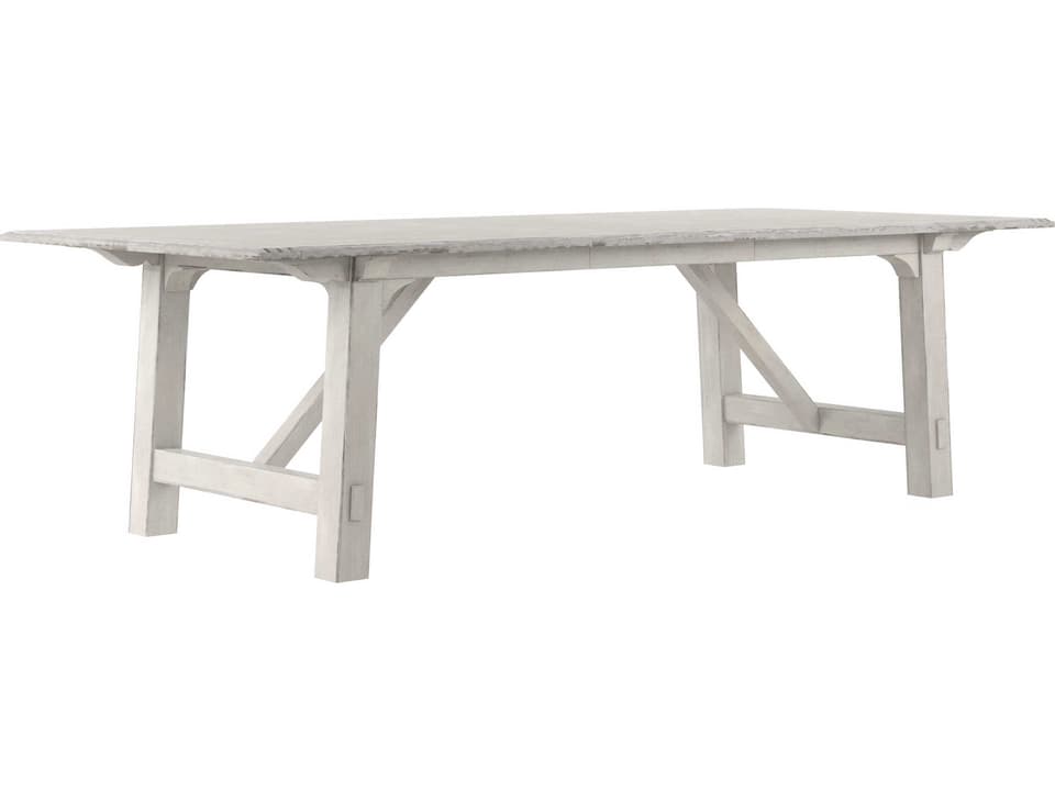 Alcove 88-132 Inch Rectangle Trestle Dining Table in Belgian Ivory