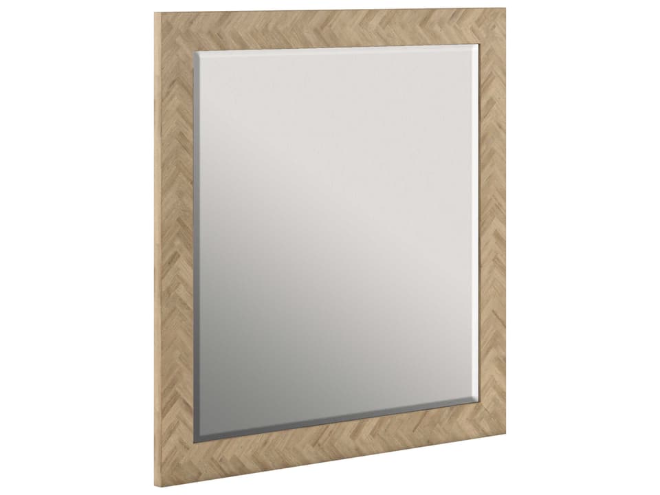 Garrison Square Mirror in Washed Oak
