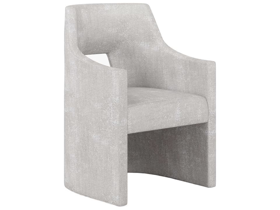 Mezzanine Barrel Back Upholstered Host Chair in Dove Gray