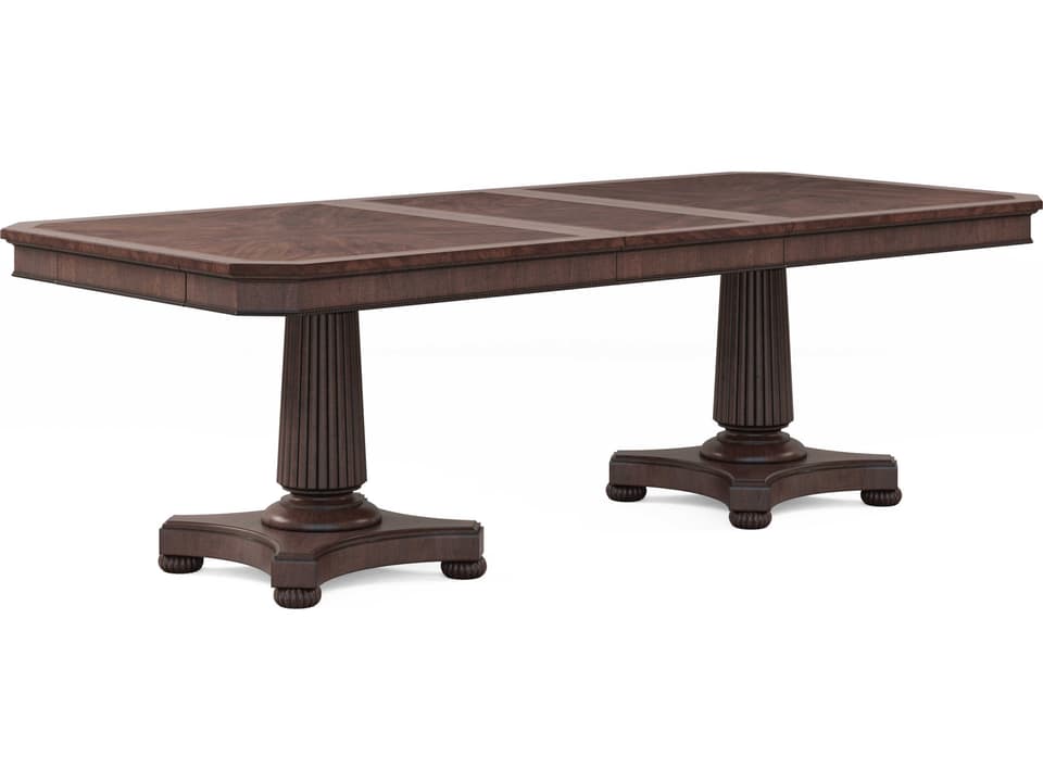 Revival 134-Inch Rectangle Extendable Dining Table in Napa Mahogany