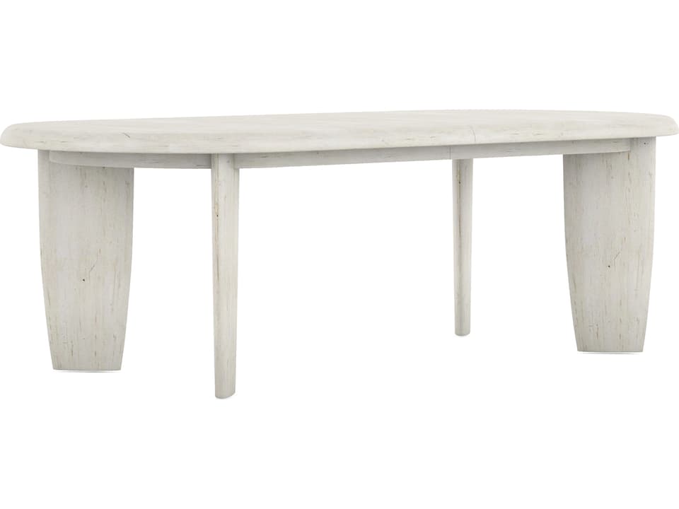 Ashlar 120-Inch Oval Dining Table in Bisque with Leaf