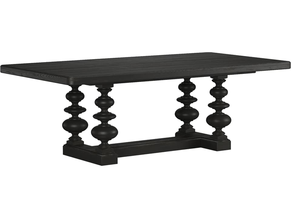 Atrium 96-Inch Rectangle Dining Table in Hand Rubbed Black Finish