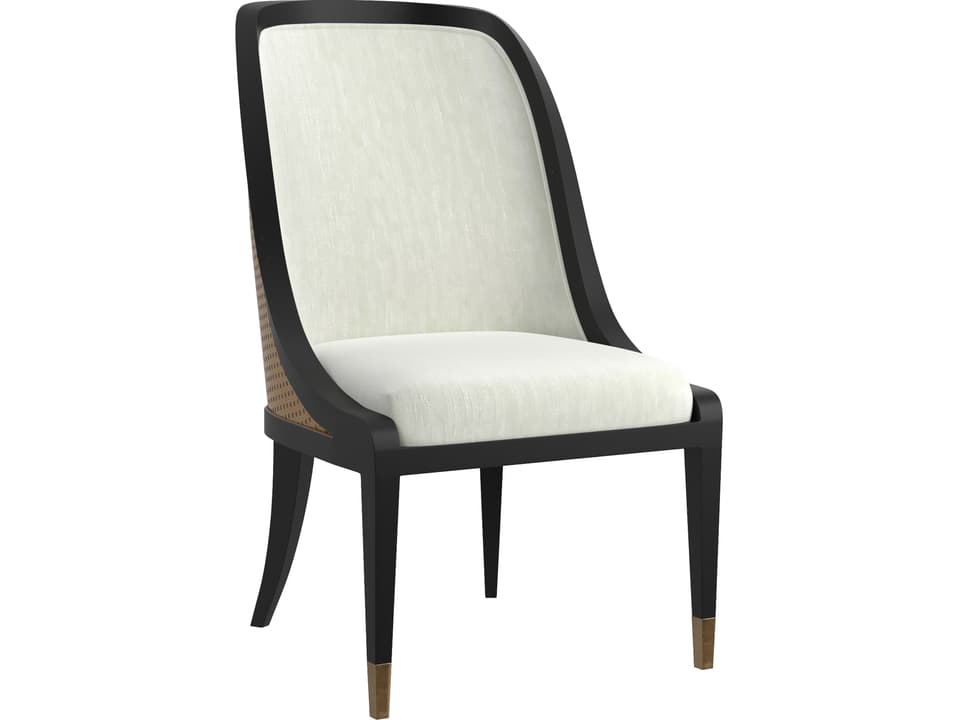 Eave Hostess Dining Side Chair in Ink Finish with Cane Outback